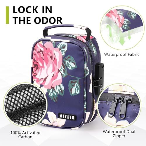 Image of OZCHIN Smell Proof Bag with Combination Lock File Organizer Case Container Medicine Odorless Storage Lock Box Great Gift for Friend