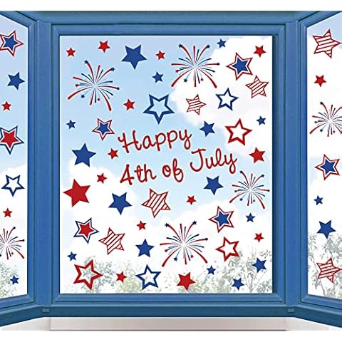 Whaline 4th of July Window Clings Cover