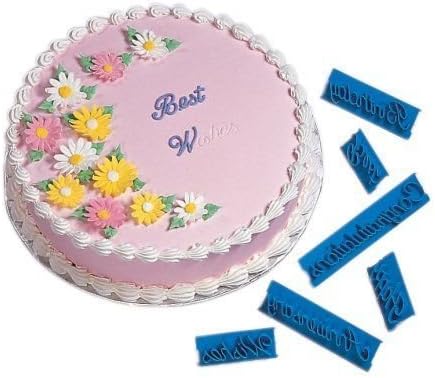 2104-2061 Wilton Cake Decorating Script Message Pattern Press & Pipe Words Set