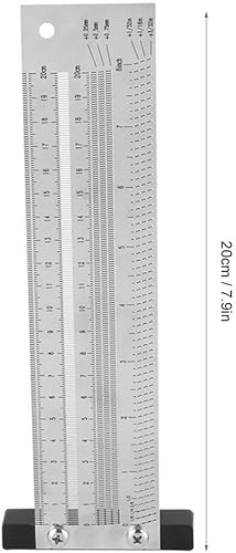 Miniatura 3 de Regla de marcado de ultra precisión, versión métrica de acero inoxidable para carpintería, herramienta de medición de alta precisión T cuadrada (8