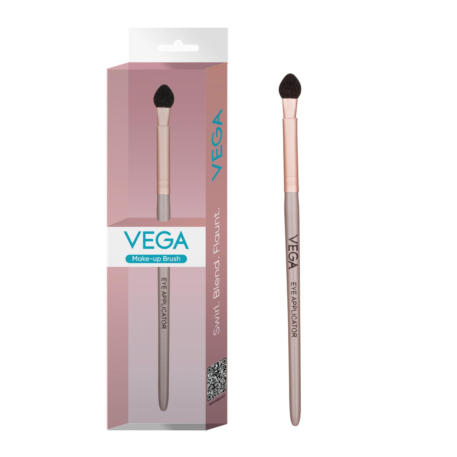 Vega Eye Applicator Makeup Brush with Soft Sponge for Smoky Eyes, Eye Blender Brush, Eye Makeup Brush for Party, (MBN-12)-image-9