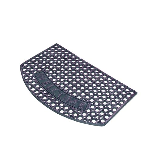 Chrasy Felpa de Goma Perforada Antideslizante 49x79 cm - Atrapa Suciedad en Exteriores Alfombra Exterior de Panal Fácil Limpieza (Morado)