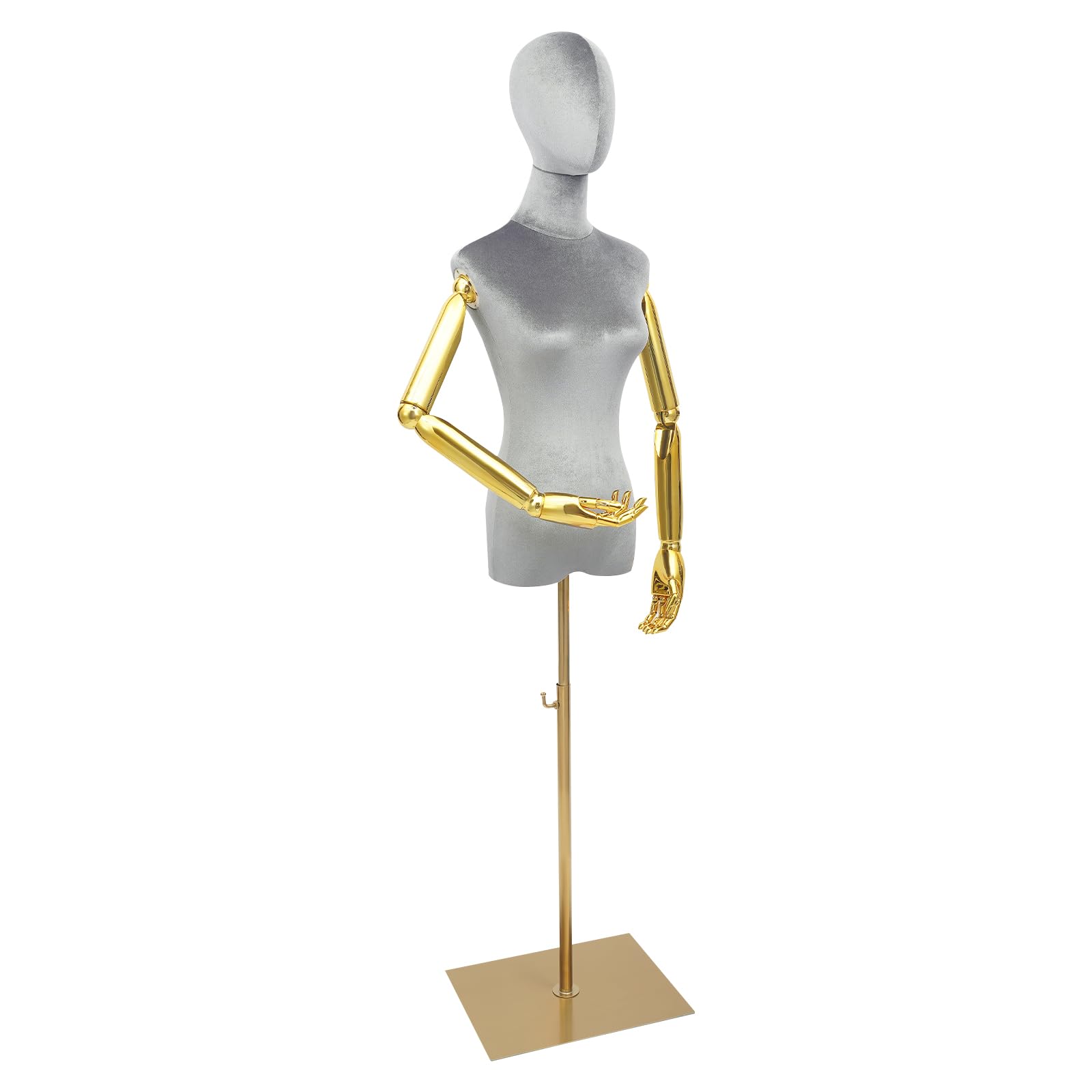 Damen Schaufensterpuppe Mannequin Torso Modell Puppe Display 150-200 cm (Grau)