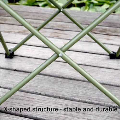 Table de camping pliante verte LAJUU avec son sac de transport compact - 6