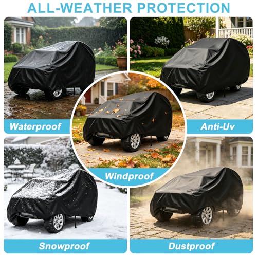 Image of Kids Ride-On Toy Car Cover, Outdoor Wrapper Resistant Protection for Electric Battery Powered Children Wheels Toy Vehicles - Universal Fit, Water Resistant (Pack of 2)