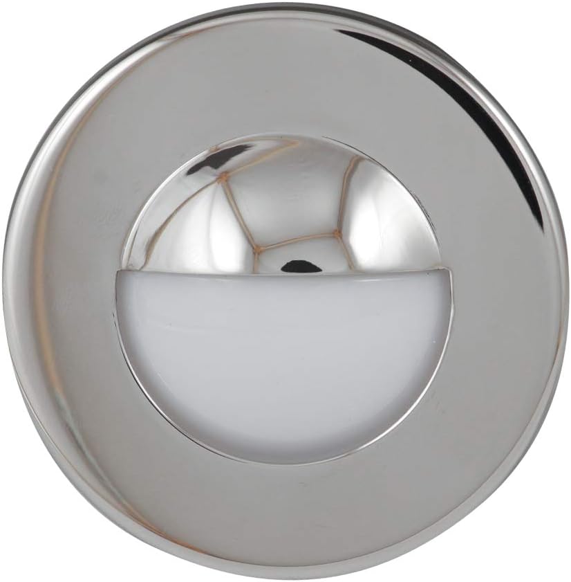 Manufacturers' Select ITC White LED Flush Mount Cluster Courtesy Light - Watertight RV or Boat LED Utility Light with Stainless Steel Bezel (69600B-SS) (X002998GWZ)