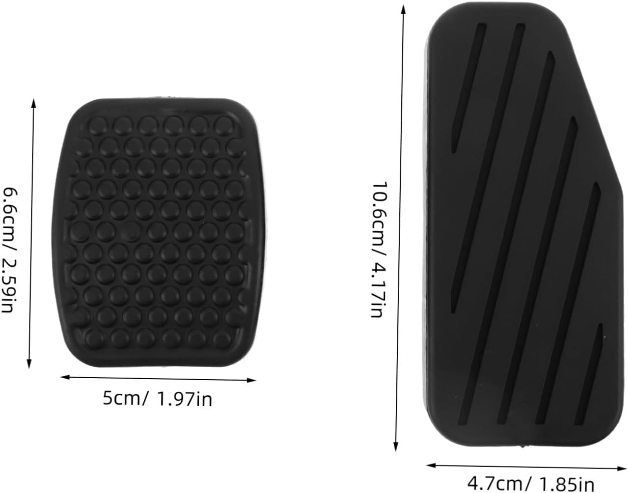 3pcs Brake Clutch Pedal Rubber Cover Non-Slip Replacement Pad Set for Manual Transmission Cars Compatible with Suzuki