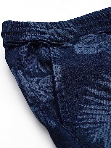 Image of The Indian Garage Co Men Regular Fit Solid Mid-Rise Denim Shorts
