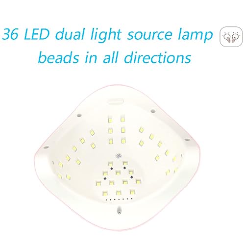 Miniatura 3 de Lámpara de uñas de curado 80w110w Máquina de fototerapia de manicura de secado rápido Lámpara de uñas de gel UV (rosa)