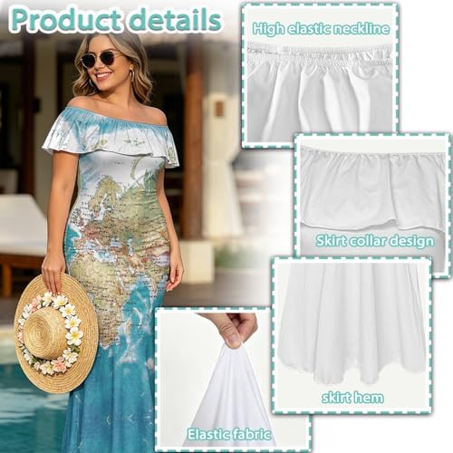 Image of Polynesian Dresses for Women Off Shoulder Maxi Dress Puletasi Samoan Dresses S-7XL
