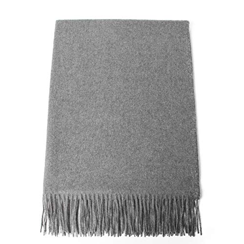 [ジョンストンズ] カシミヤ大判ストール 190cm×70cm (大判) ソリッドストール Cashmere Solid Stole WA56 WA000056 無地 レディース 5.GRANITE [並行輸入品]