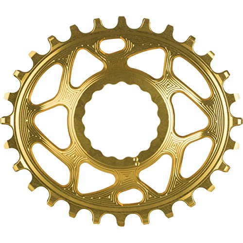 Absolute Black Race Face Oval Cinch Direct Mount Traction Chainring Gold, 34t