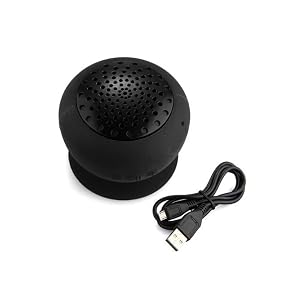 Generic Mini Portable Bluetooth 4 0 Speaker Mushroom-Shaped Wireless Bluetooth Loudspeaker with Silicone Suction Cup Built-in Mic and