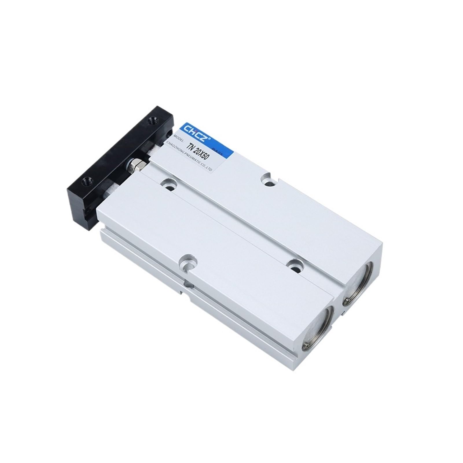 Cilindro neumático TN en aleación de aluminio con doble varilla compacta