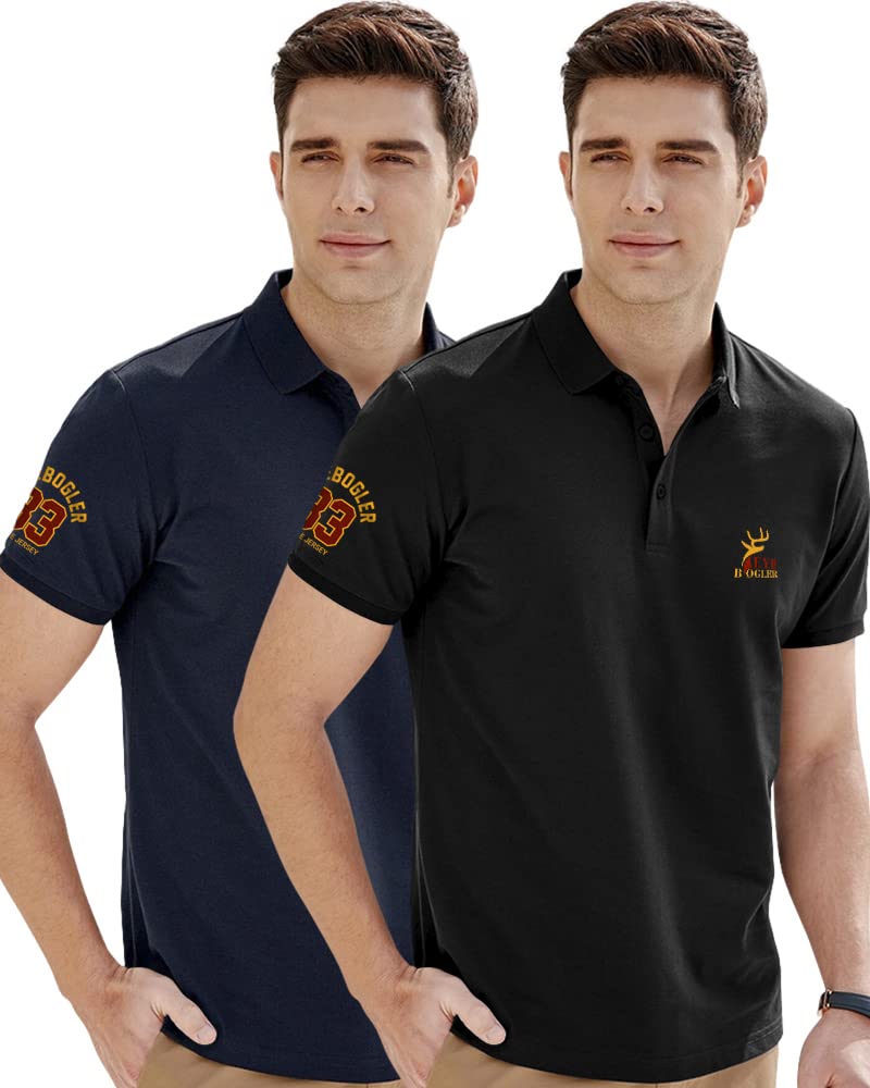 EYEBOGLER Regular Fit Mens Polo Neck Half Sleeve Soild Casual Tshirt