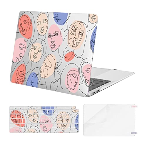 MOSISO Coque Compatible avec MacBook Air 13 Pouces 2021-2018 A2337 M1 A2179 A1932 Retina Display Touch ID, Plastique Motif Coque Rigide&Protection Clavier&Protecteur d'écran, Un Coeur Une Terre Cover