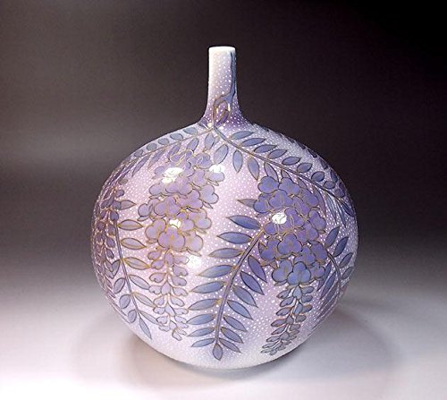 伝統工芸品　有田焼　花瓶 Amazon.co.jp: 日本の伝統工芸品｜有田焼陶器花瓶・金彩和紙染｜贈答品