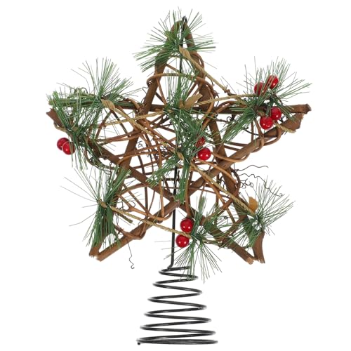 Cabilock Weihnachtsbaumspitze Stern Rattan-Weihnachtsbaumspitze...