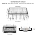 TQVAI Kitchen Dish Drying Rack Metal Dish Drainer with Full-Mesh Silverware Utensils Basket Holder, Black