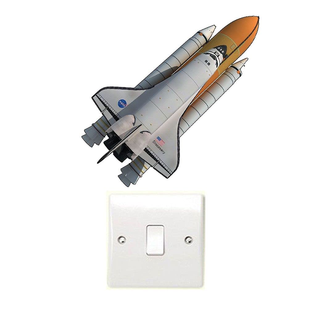 Stickers On Your Wall Light Space Shuttle Rocket Switch Wall Stickers Perfect For Any Space Themed Room