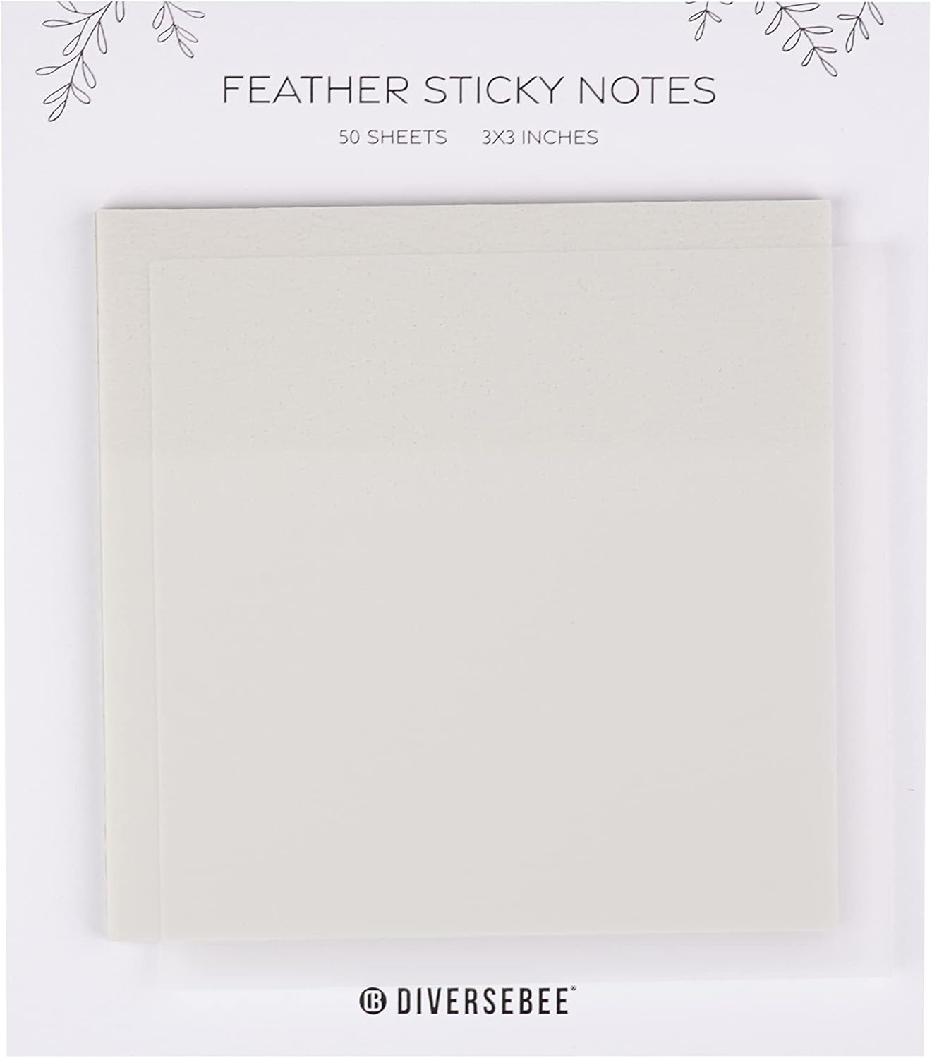DiverseBee 50 Sheets Pastel Transparent Sticky Notes, 3x3” Clear Sticky Tabs