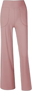 Genérico Pantalones Yoga Mujeres Algodón Pantalones de Yoga Casual de Talle Alto, Pierna Recta y Amplia, de Color Sólido para Fitness y Correr, Pantalones Cortos de Cintura Baja