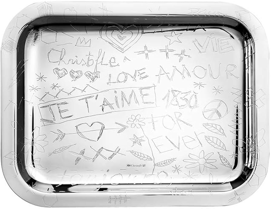 Amazon.co.jp: Christofle グラフィティ シルバーメッキ 長方形トレイ