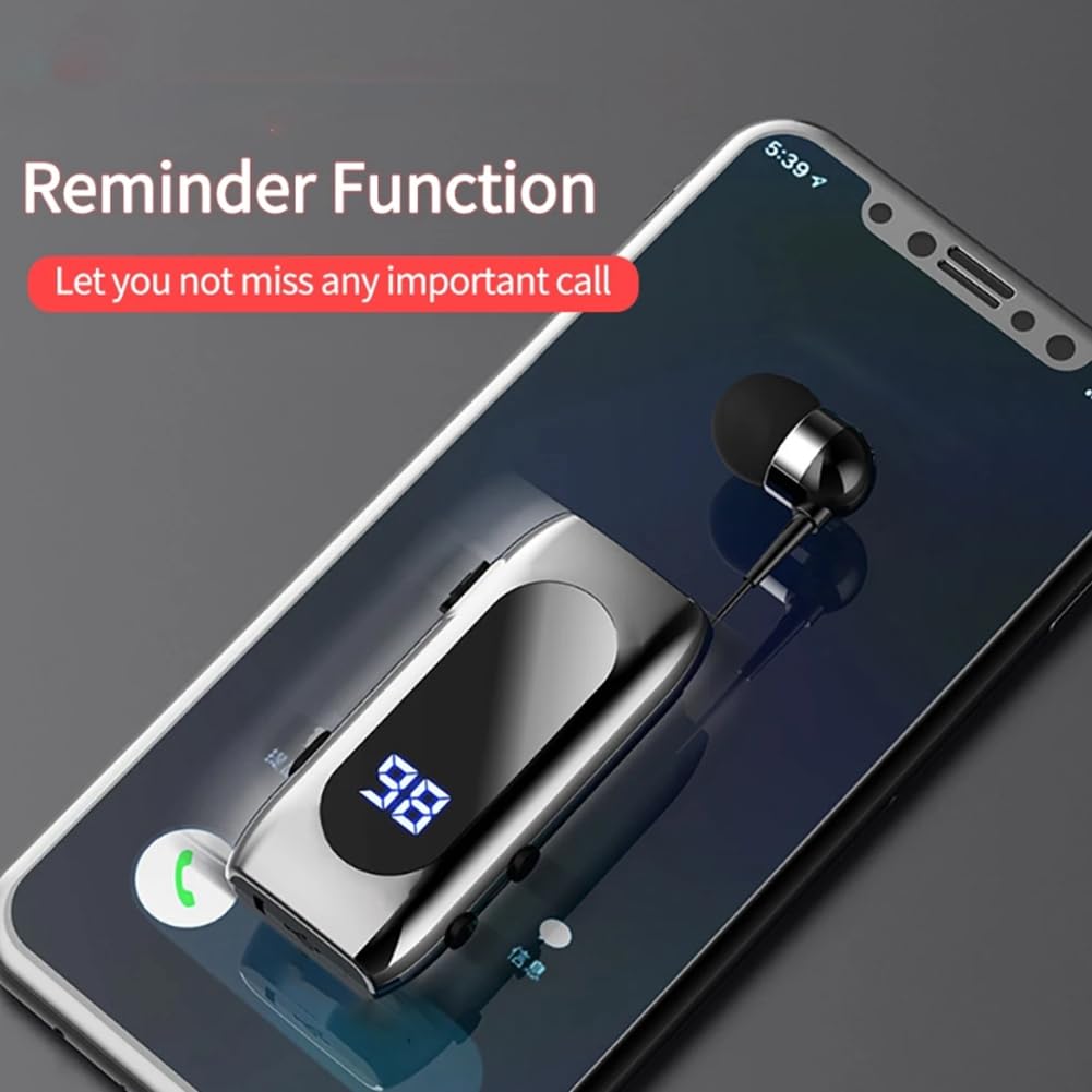 K55 Lavalier Cuffie Retrattili BT5.2 Promemoria di Chiamata Vibrazione Movimento Clip Controller Auricolare PK F920 Nero