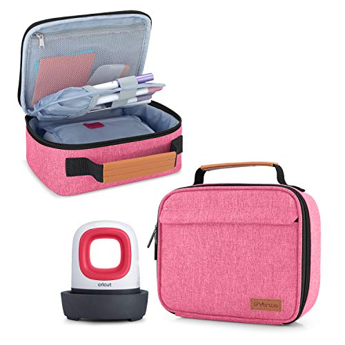 Yarwo Carrying Case Compatible with Cricut Easy Press Mini, Portable Tote Bag for Craft Tools and Accessories, Pink