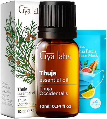 Image of 100% Pure Thuja Essential Oil - 0.34 Fl Oz - Thuja Oil for Hair, Skin, Diffuser, Aromatherapy & DIY Candle Making Scent