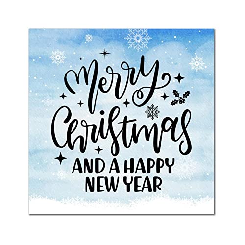 Cadeau de pendaison de crémaillère : plaque murale bois Merry Christmas vintage