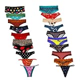 Dircho Women Underwear Thong Variety Pack Lace Trims Cheekies Hipsters G-Strings Panties And More As