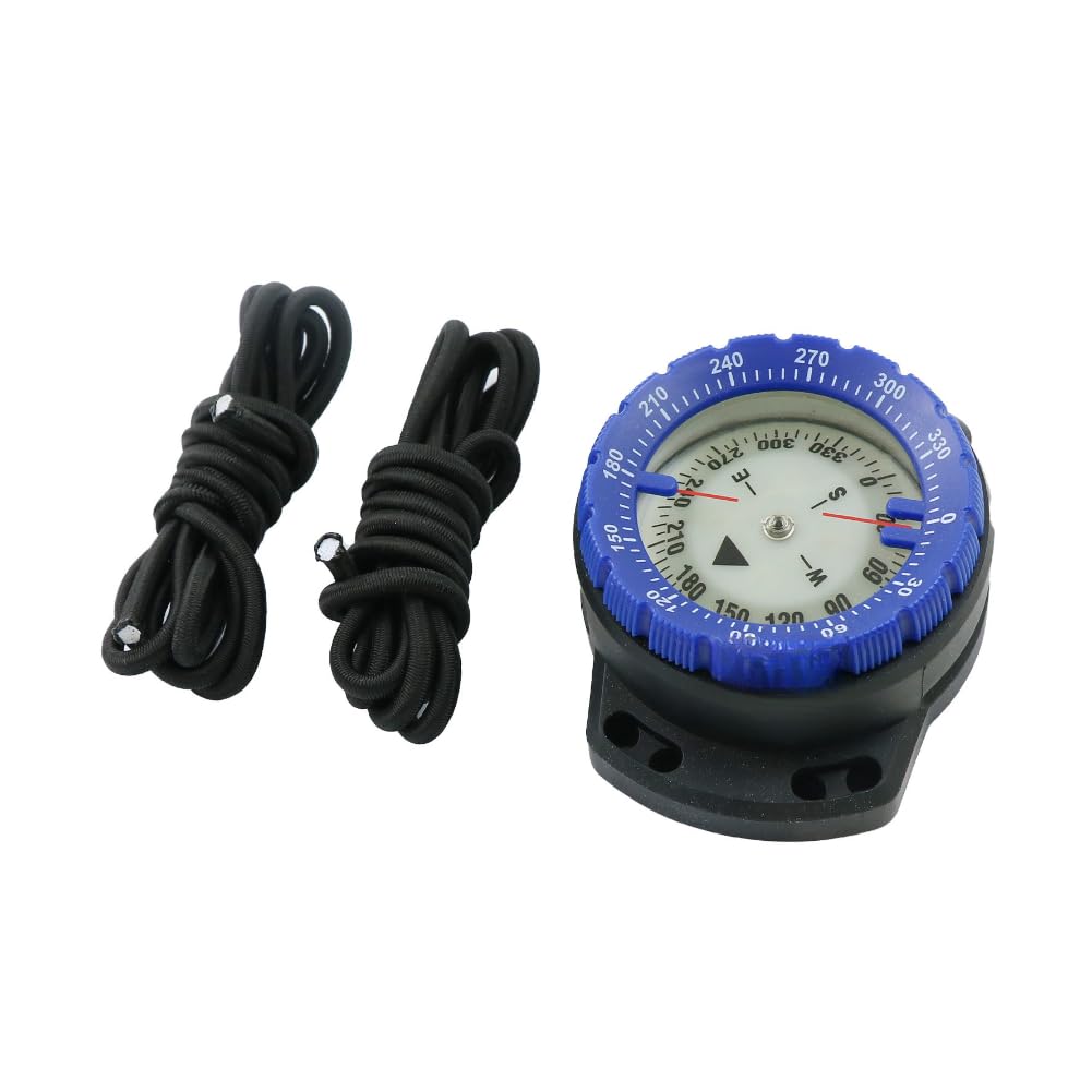 Boussole étanche à 50 m pour boussole phosphorescente, fenêtre inclinable à 30°, sangle antirouille pour la randonnée et les aventures en plein air, compact 73 g