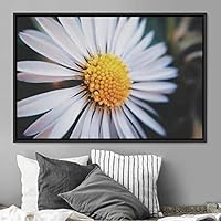 Framed Canvas Wall Art Blooming Closeup Botanical Chic Closeup Expressive Multicolor Photography Realism Ultra - 16x24 inches