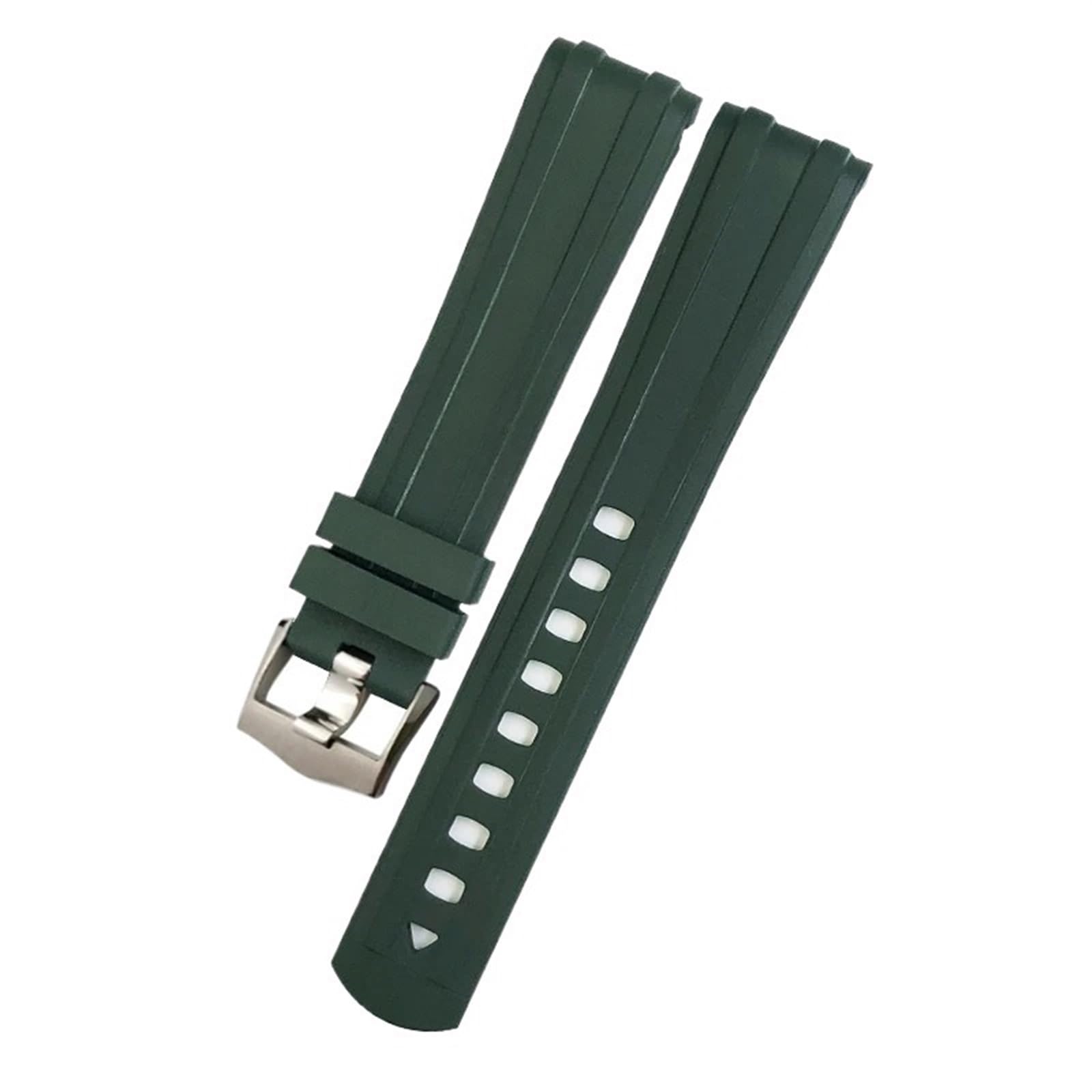 20mm 21mm 19mm Fluorowany silikonowy pasek do zegarka do Omega New Seamaster Diver 300 czarny niebieski miękki pasek do zegarka, Kolor: wielokolorowe, 20mm