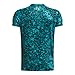 Under Armour Boys Tech Big Logo Printed Short-Sleeve T-Shirt, (449) Hydro Teal / / High Vis Yellow, Small