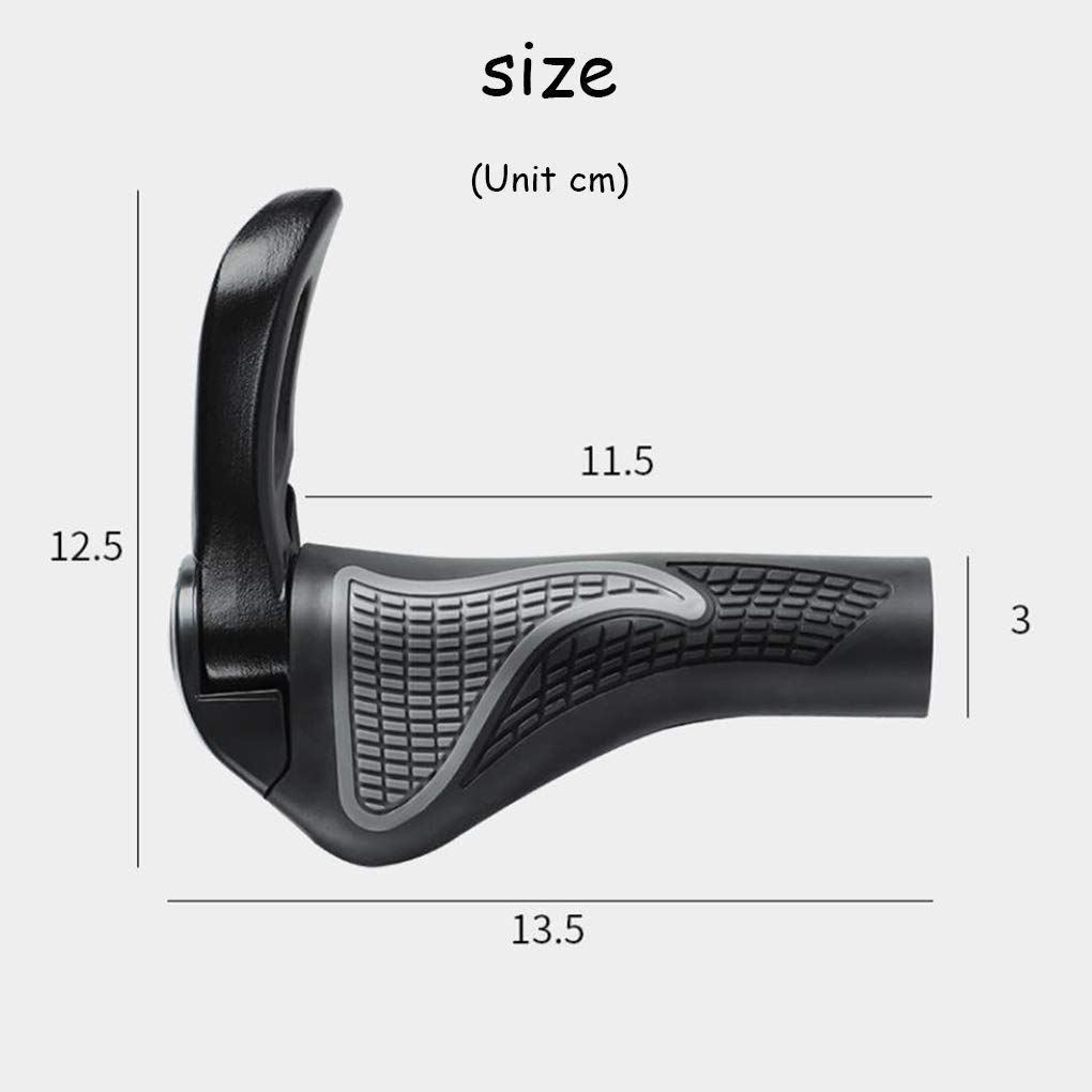 Vélo en Caoutchouc. Poignées de Guidon de vélo, poignée de vélo en Caoutchouc antidérapante, poignée de vélo for Scooter, vélo Urbain, Tricycle, Fauteuil Roulant, VTT, vélo Pliable, Jeu