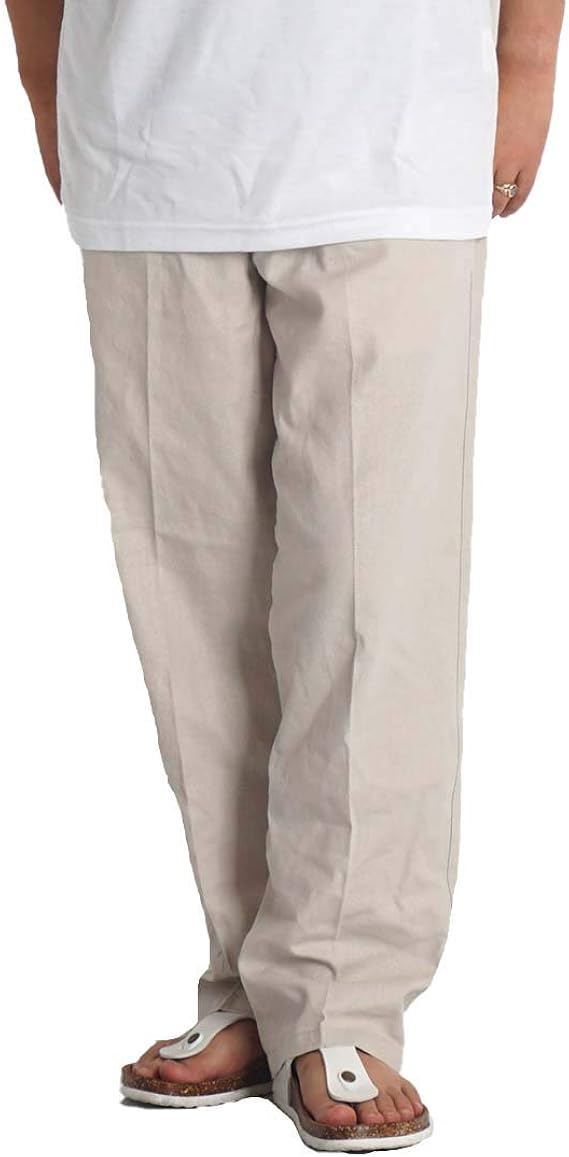 Amazon 麻パンツ イージーパンツ メンズ 裾上げ済み 股下65 70 ズボン ウエストゴム リネン パンツ 高齢者 60代 70代 80代 ゆったり 紳士服 シニア S M L Ll ロングパンツ 通販