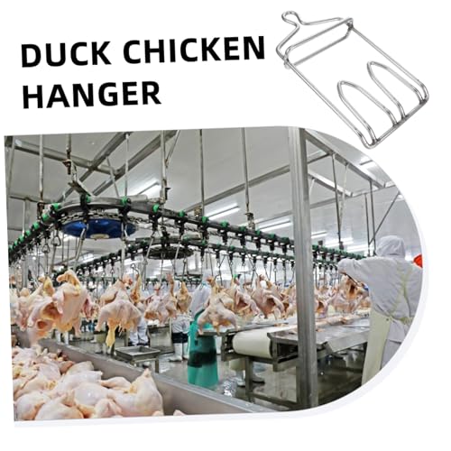 Garneck Edelstahl Schlacht Huhn Kleiderbügel Geflügel Haken für Hühner Outdoor Haken Sicher Hängen Werkzeug
