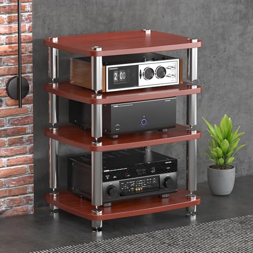Meuble TV d'angle optimisé avec support multimédia AV et rangement HiFi compact - 2