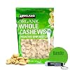 Worldwide Nutrition Bundle: Kirkland Signature Organic Whole Cashews Unsalted Unroasted - Perfect for Snacking, Cooking, and Gifting - 40 Ounce Cashew Nuts Pack and Multi-Purpose Key Chain