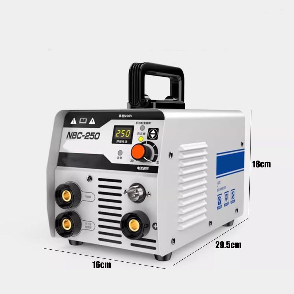 Saldatrice a Gas 5 in 1, Mini saldatrice 220v, saldatrice Senza Gas, saldatrice a Corrente Regolabile 30a~250a, Cambia modalità di Saldatura con Un clic, per Filo di Saldatura 0,8/1 e Bacchetta di