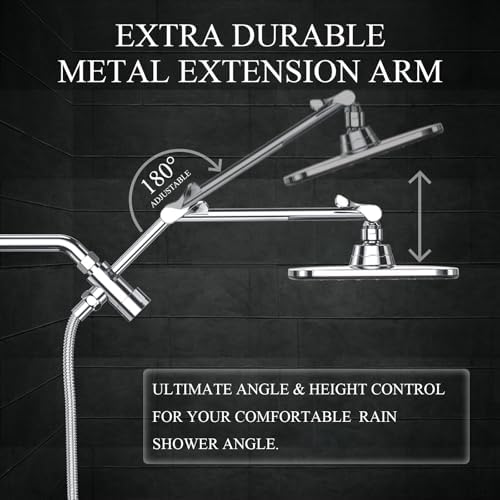 Veken 12" Wide High Pressure Rain Shower Head with Handheld — view 3