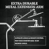 Veken Wide High Pressure Rain Shower Head with Handheld, Handheld Shower Heads with Multi Spray Modes, Rainfall Combo with 15" Metal Extension Arm,Detachable Dual Shower, Bathroom Decor,Chrome Silver