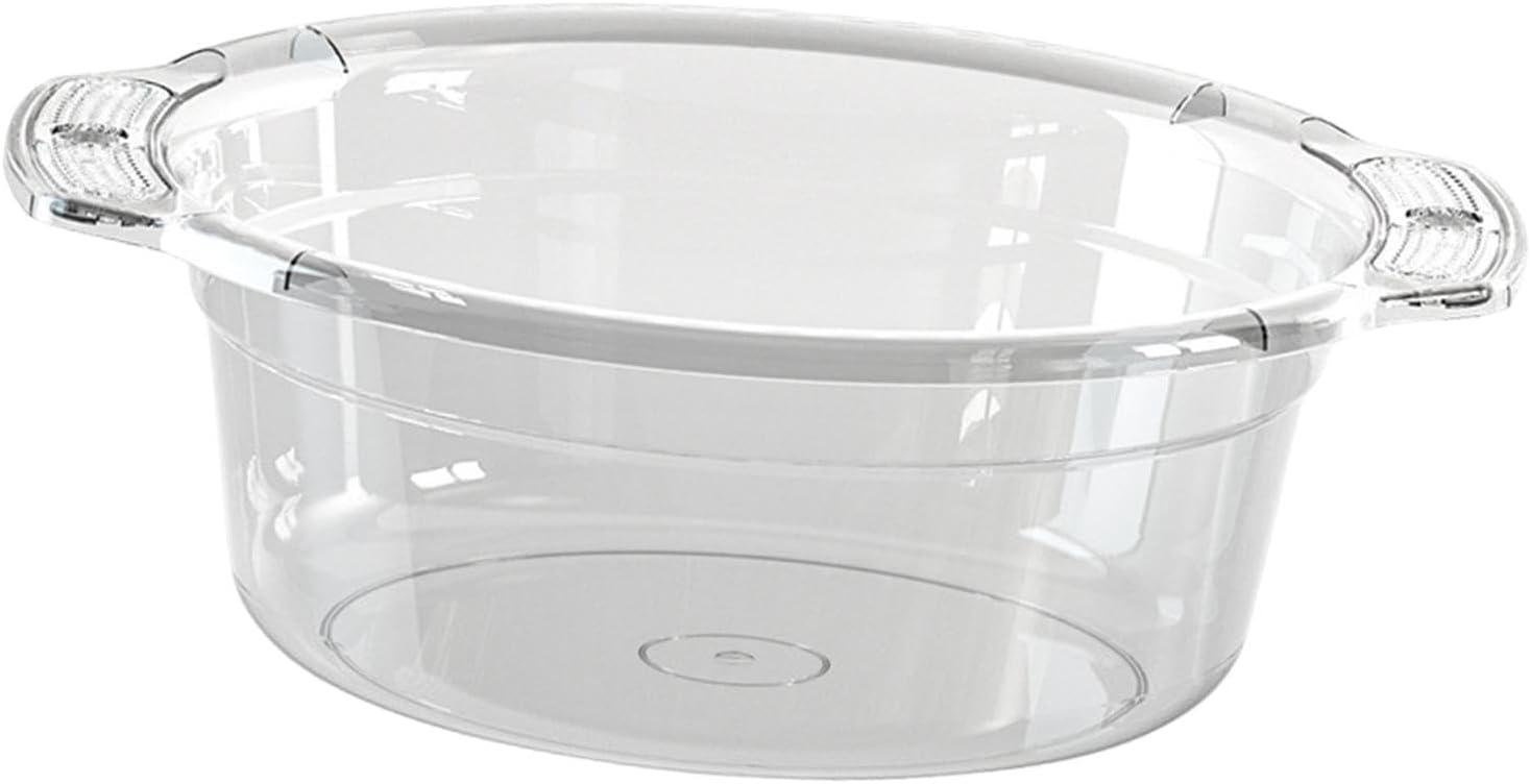Wash Basin Clear Accs with Holes Laundry Basin for Storaging Mixing Cleaning Medium Gray
