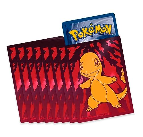 Elite Trainer-Box-hoezen voor Pokémon [65 hoesjes], toon je kaarten met de promotiehoezen van de Pokémon-ETB-dozen, hoezen voor Pokémon-kaarten van (Charmander Obsidian Flames)