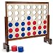 Tailgating Pros Wood Stained Giant Four Connect in a Row with Carrying Case 3ft x 2 ft - 4 in a Row
