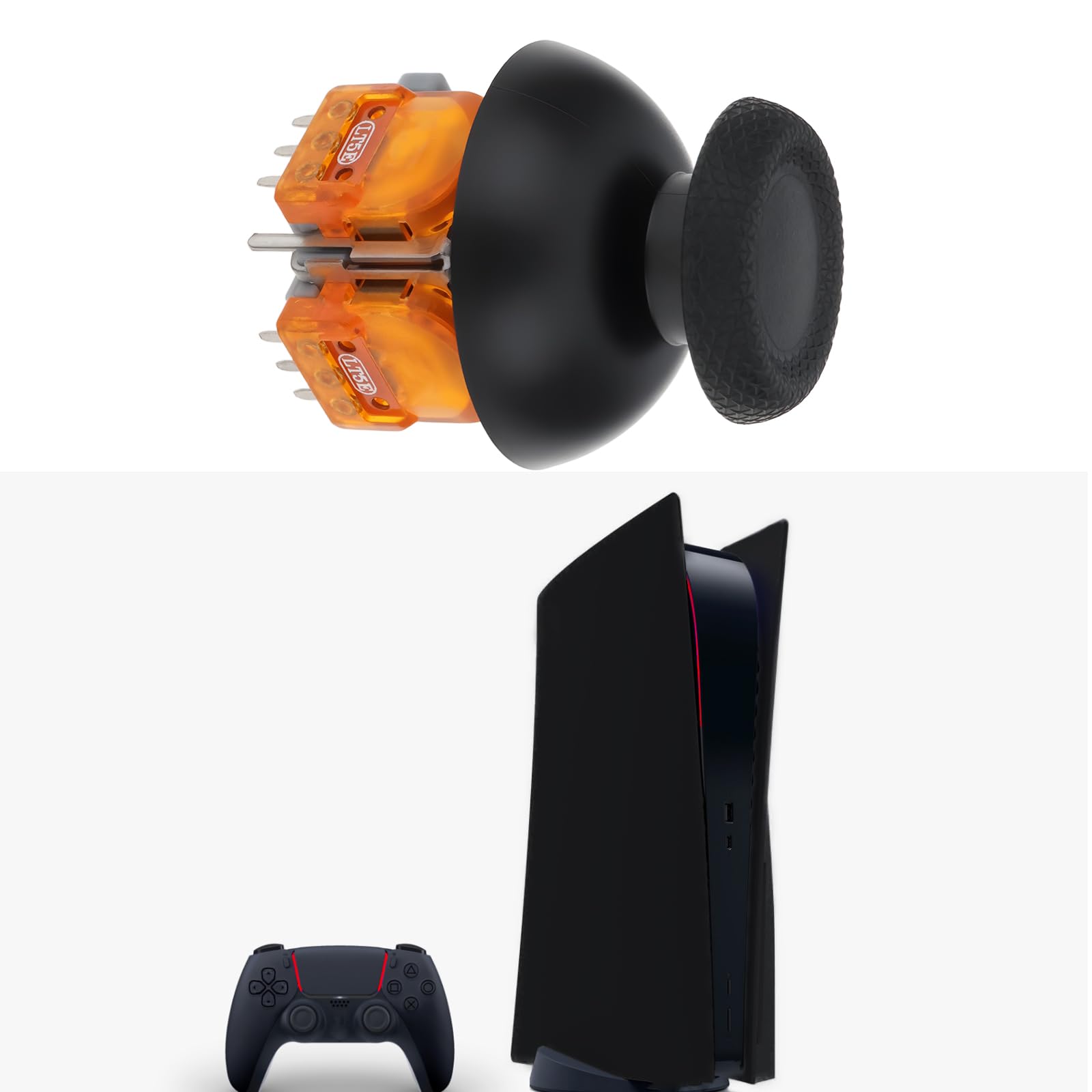 2 szt. TMR HallEffect Joystick i nakładki na kciuki kompatybilne z kontrolerem PS5