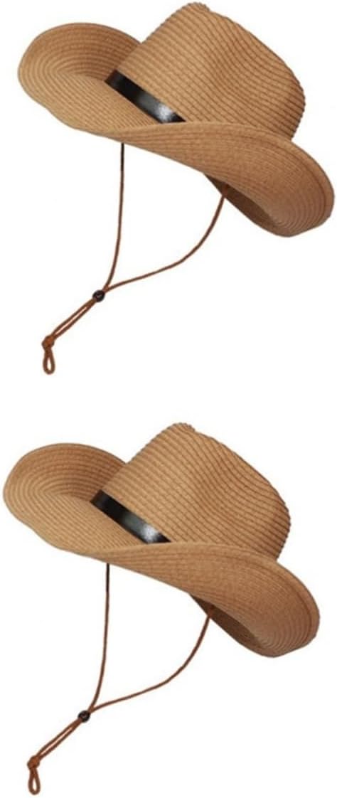 2pcs Bonnet for Men Straw Hats for Men Caps for s Hats s Sun Hat Cowgirl WOS Beach Hat