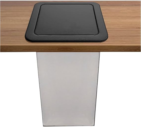JTWWDM Hidden Embedded Trash Bin, Square Flush Recessed Waste Basket ...